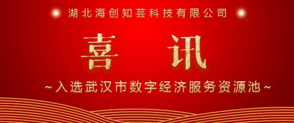 「喜讯」湖北海创知芸入选武汉市数字经济服务资源池